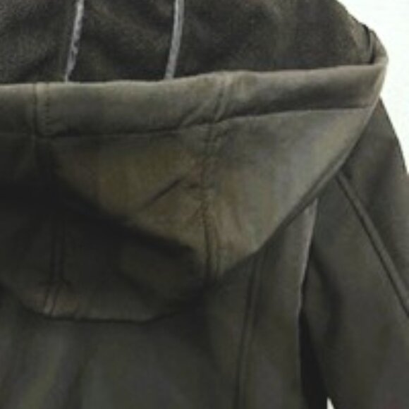 French Connection brand black mid-weight hooded all-weather outerwear NWT Size M - Picture 11 of 13